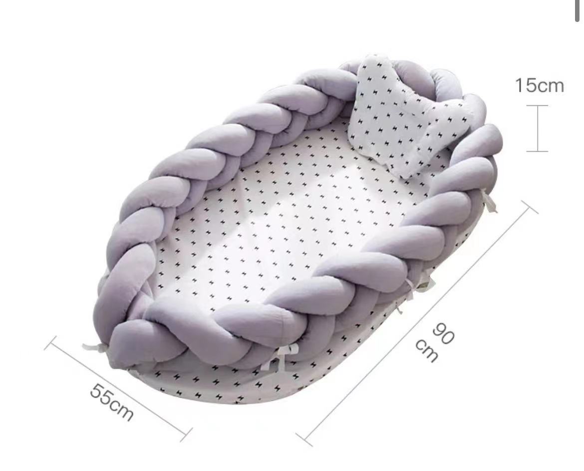 Chunky Knit Bumper baby nest-Purple , Grey , Mix – Little Star Home