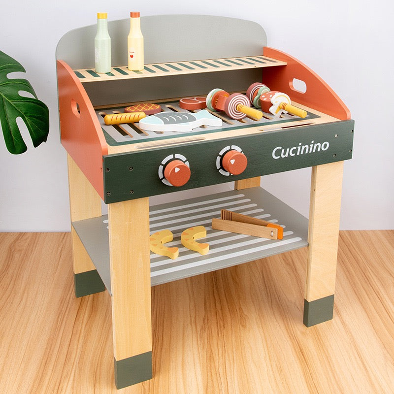 Cucinino Kitchen+Fridge+Barbeque+Shop Cart