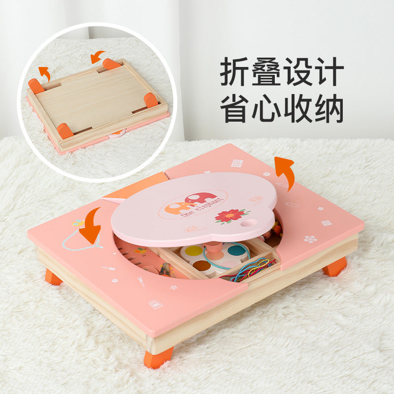 Folding makeup box