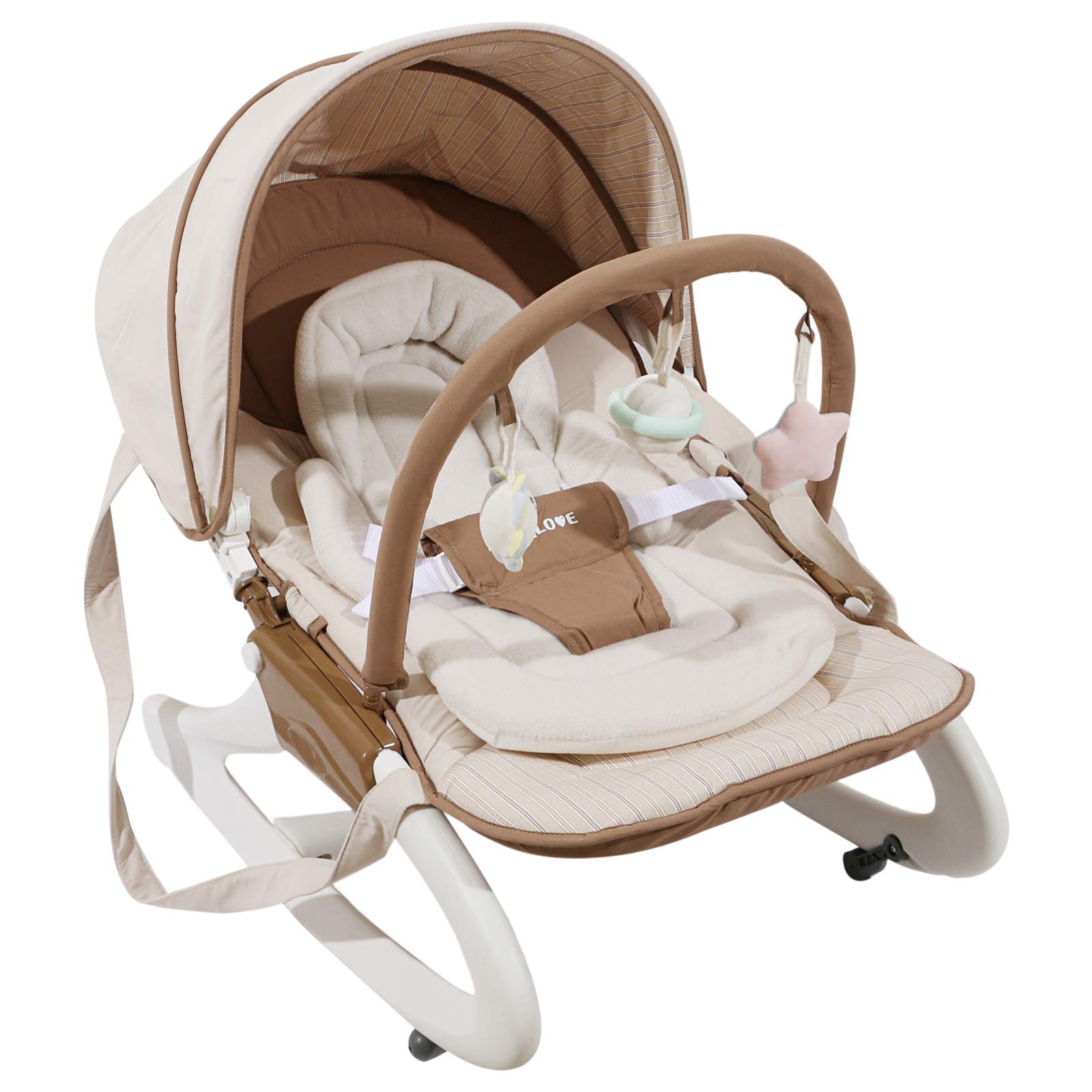 MamaLove Baby Rocking Chair (Brown, Pink ,Grey )