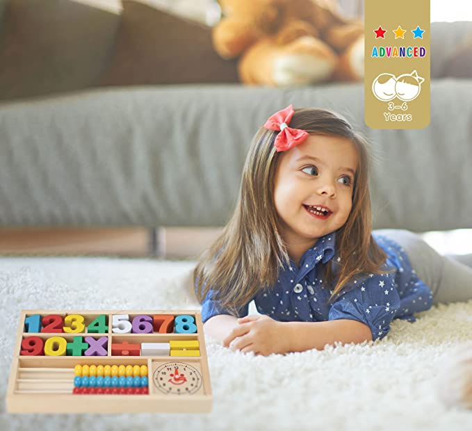 Math Abacus Counting Montessori Digital Learning Box