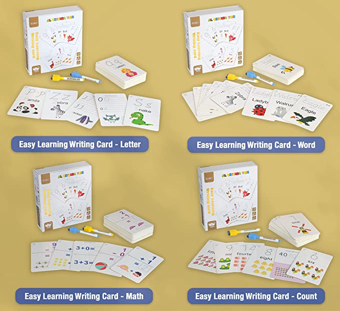 New Handwriting-Letter Activity Flash Cards Learning Write & Wipe Al Ostoura Toys