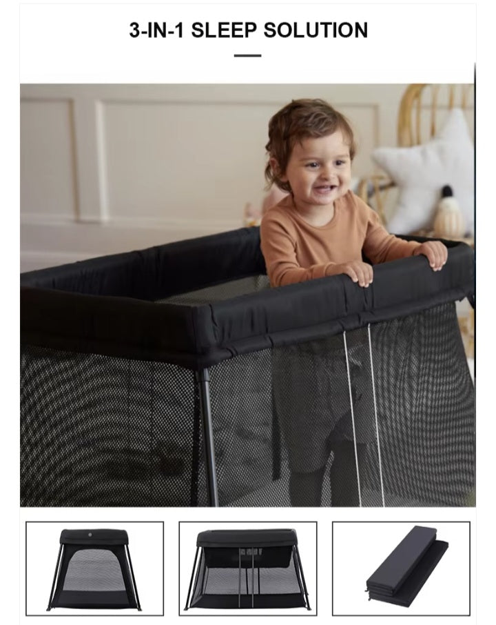 Foldable Playpen Bed Cot Travel