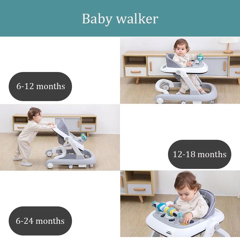 Steps Baby Walker 2-in-1 Infant & Baby Activity Walker – Seated or Walk-Behind