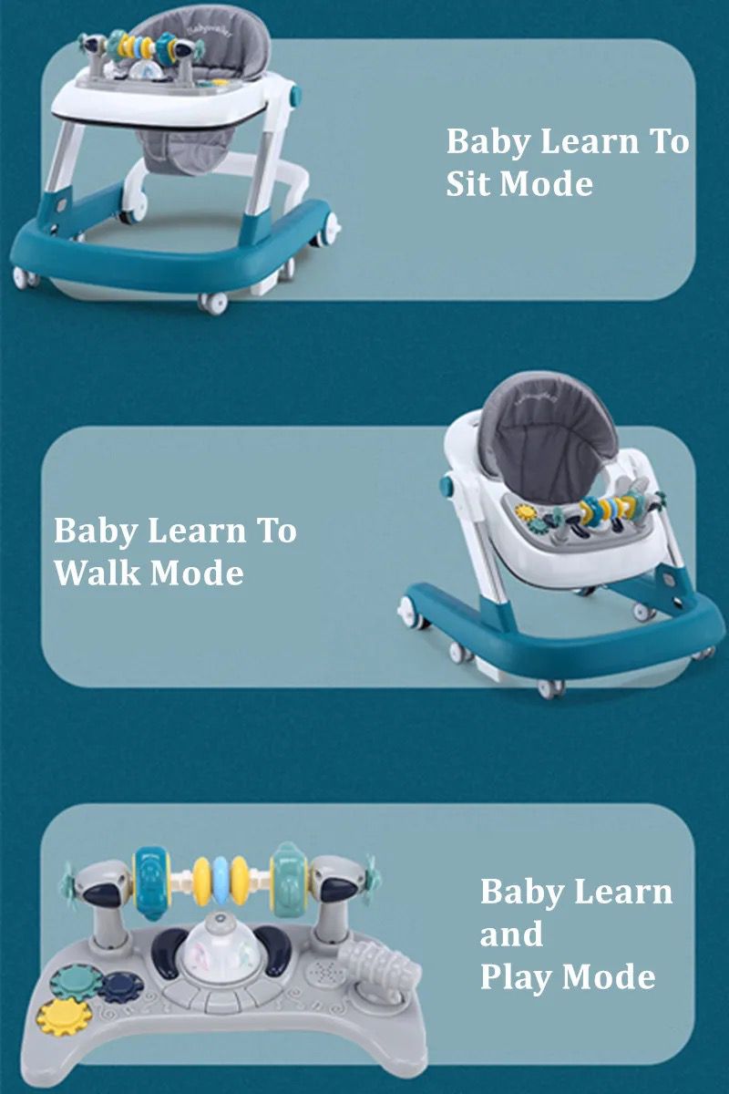 Steps Baby Walker 2-in-1 Infant & Baby Activity Walker – Seated or Walk-Behind