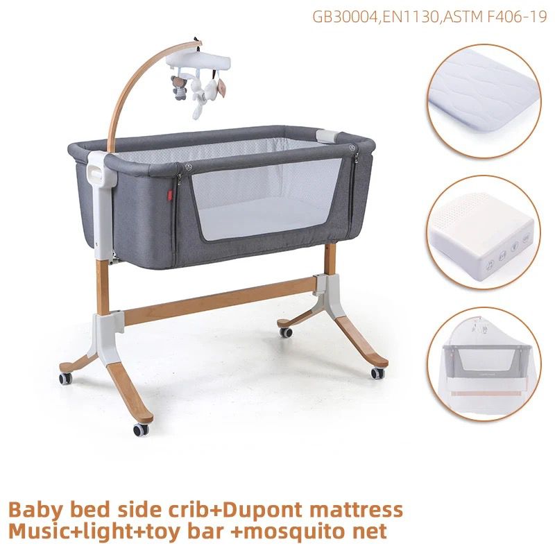 Baby Bassinet, Bedside Sleeper, Playpen, Easy Folding Portable Crib