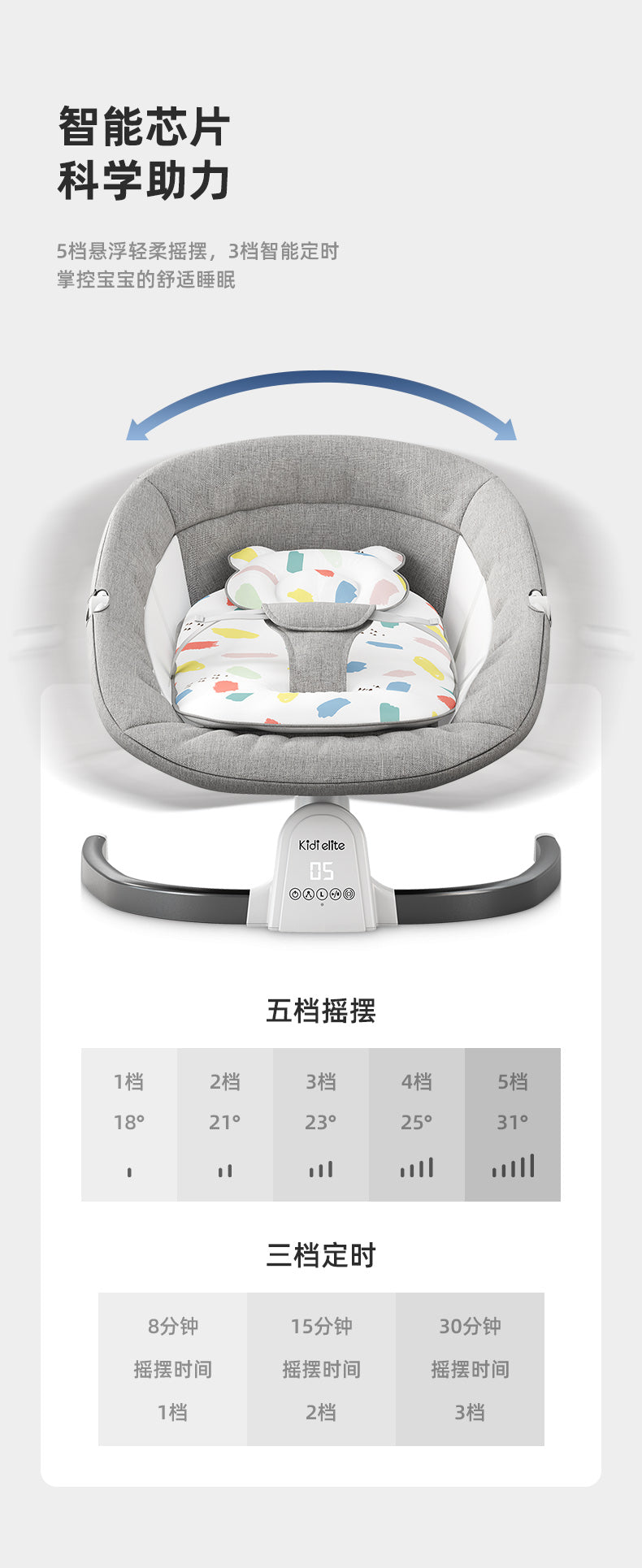 Newborn Swing bed with music