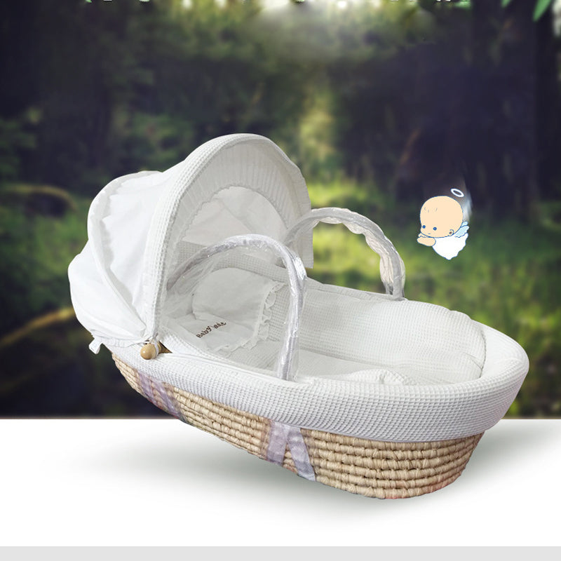 Palm moses basket&rocking stand with wheels