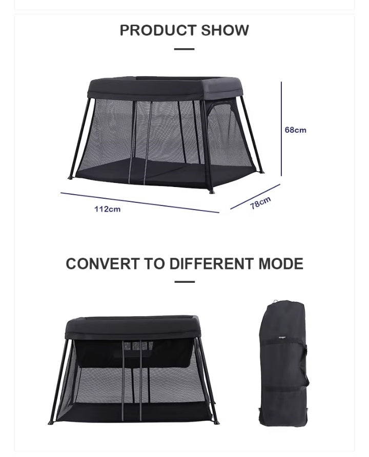 Foldable Playpen Bed Cot Travel