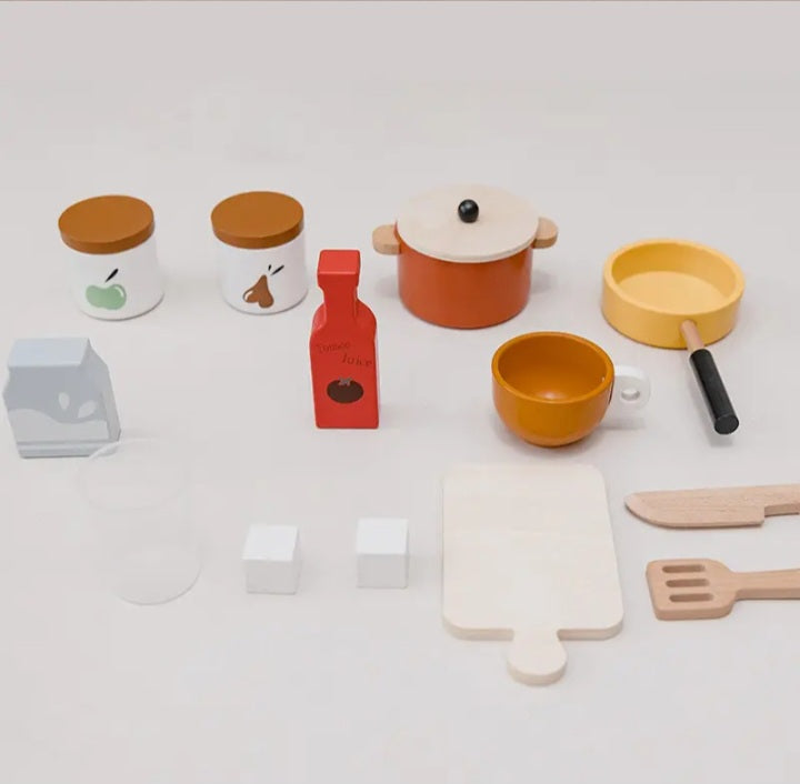 Demotree Wooden Kitchen Play Toy Set