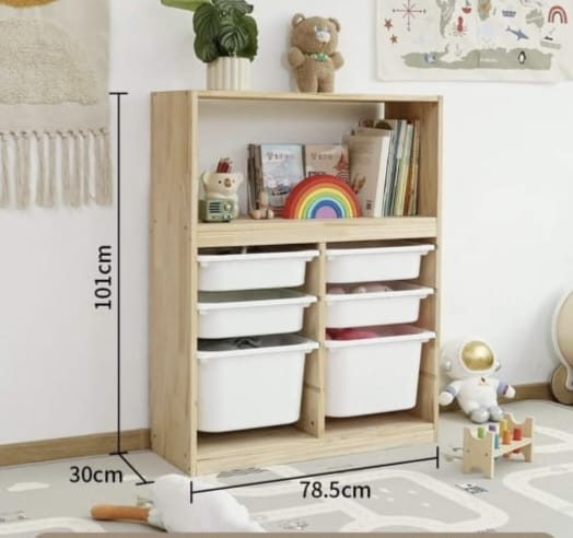 Wooden Toy Storage 4/2